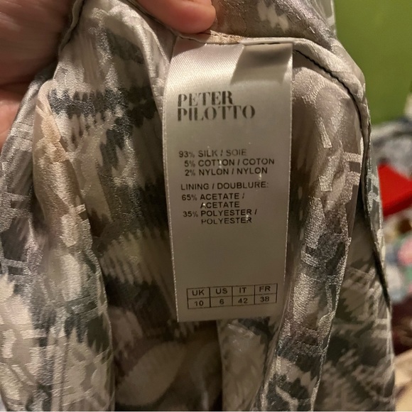 Peter Pilotto Black White Collared Geometric Mini Dress 6 - Picture 6 of 6